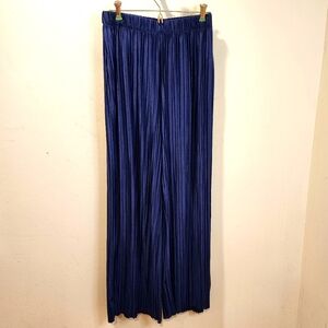 Made.by Johnny Navy Blue Pleated Palazo Size L-XL